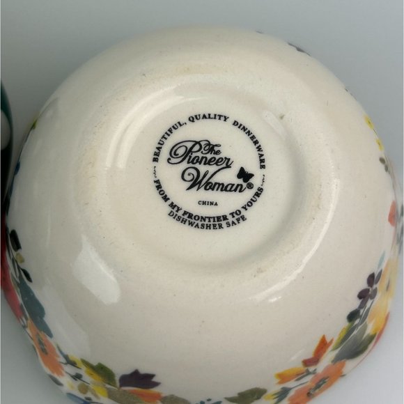 Pioneer Woman Nesting Measuring Cups Bowls, Floral Polka Dots Colorful Set of 4 - Picture 13 of 15